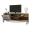 Mobile TV noce e bianco 130x45x50h cm in legno - Assolo