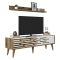 Mobile TV noce e bianco 140x45x35h cm 2 ante - Arsiero