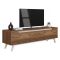Mobile TV noce e bianco 180x35x48h cm 3 ante - Apatite