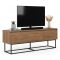 Mobile TV noce e nero 140x40x50h cm 2 ante e 3 cassetti - Iginia