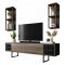 Mobile TV noce e nero 180x30x48h cm modulabile - Axa