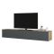 Mobile TV quercia e antracite 180x31x29h cm 2 ante - Pavone