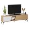 Mobile TV quercia e bianco 180x35x48h cm 2 ante - Male