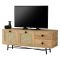 Mobile TV quercia e nero 140x40x60h cm 2 ante e 2 cassetti - Apollinare