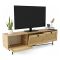 Mobile TV quercia e nero 180x40x60h cm 3 ante - Assemini