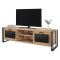 Mobile TV quercia e nero 180x45x50h cm 2 ante - Luban