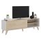 Mobile TV rovere e bianco 155x43x47h cm modulabile - Allesia