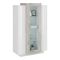 Mobile vetrina salotto 3 ante 80x38x121h cm bianco lucido e cemento - Ablaze