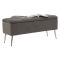 Panca elegante grigia e argento 112x42x50h cm - Aiano