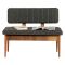 Panca Marrone Noce Nero Antracite Peso Supportato 150 kg Colore Struttura Nero 110x40x85h cm, Altezza Seduta 48 cm - Salento