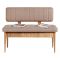 Panca Marrone Quercia Rosa Peso Supportato 150 kg Colore Struttura Rosa 110x40x85h cm, Altezza Seduta 51 cm - Salento