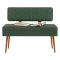 Panca Marrone Quercia Verde Peso Supportato 150 kg Colore Struttura Verde 105x40x85h cm, Altezza Seduta 40 cm - Barthelemy