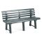 Panchina da Esterno Nero Antracite Materiale Struttura in Plastica Colore Seduta Nero 145x49x74h cm, Sfumatura Colore Struttura Antracite - Artur