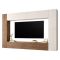 Parete Attrezzata Beige Marrone Noce 8 Ripiani Modulabile, Apertura Battente - Hadara