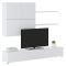 Parete Attrezzata Bianco Modulabile 4 Ripiani, 6 Ante - Bagnaria