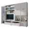 Parete Attrezzata Bianco Modulabile 5 Ripiani, 10 Ante - Cicala