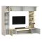 Parete Attrezzata Marrone Acero Beige Cashmere 8 Ripiani 5 Ante 245x40x191.2h cm, Apertura Battente - Galatina
