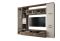 Parete Attrezzata Marrone Noce Beige 5 Ripiani 2 Cassetti, Modulabile - Sovizzo