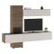 Parete Attrezzata Marrone Noce Bianco Modulabile 6 Ante, set Componibile - Isola