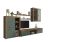 Parete Attrezzata Marrone Rovere Verde 11 Ripiani Modulabile, 18 Vani - Casies