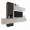 Parete Attrezzata Nero Antracite Bianco Modulabile 6 Ante, set Componibile - Isola