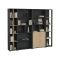 Parete salotto multifunzione 240cm rovere e grigia - Litvjak