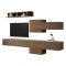 Parete salotto smart 262cm bronzo e noce - Tony