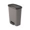 Pattumiera con pedale 46 L 48x29x63h cm grigio scuro - Carleton