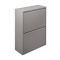 Pattumiera Grigio Capacità 72 (18 per Secchio) Fissaggio a Muro Opzionale 60x25x93h cm, 4 Cestini - Anukhatun