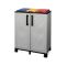 Pattumiera Grigio Chiaro Multicolore Capacità 210 (70 per Sacco) 3 Cestini 68x37x90h cm, Colore Struttura Multicolore Made in Italy - Tremolite