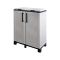 Pattumiera Grigio Chiaro Nero Capacità 220 (110 per Sacco) Ante a Righe 68x37x90h cm, 2 Cestini Made in Italy - Alistar