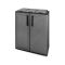Pattumiera Grigio Nero Capacità 210 (70 per Sacco) 3 Cestini 68x37x84h cm, Colore Struttura Nero Made in Italy - Artan