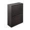 Pattumiera Nero Capacità 72 (18 per Secchio) Fissaggio a Muro Opzionale 60x25x93h cm, 4 Cestini - Anukhatun