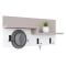 Pensile appendiabiti 65x31h cm 5 posti beige e bianco - Kilo