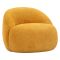 Poltrona Arancione Senape Rivestimento in Tessuto Bouclè Braccioli 80x56x83h cm, Materiale Struttura in Tessuto - Nubra