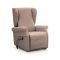 Poltrona Beige Sfoderabile Reclinabile 75x84x107h cm, Braccioli Made in Italy - Treia