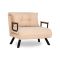 Poltrona Bianco Crema Reclinabile Braccioli 60x78x78h cm, Peso Supportato 100 kg - Keoni