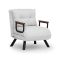 Poltrona Bianco Reclinabile Braccioli 60x78x78h cm, Peso Supportato 100 kg - Keoni