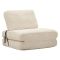 Poltrona Bianco Reclinabile Trasformabile in Letto, Rivestimento in Tessuto Bouclè 31x31x97h cm, Materiale Struttura in Tessuto - Abyane