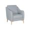 Poltrona Grigio Chiaro Marrone Rovere Braccioli, Peso Supportato 80 kg - Propata
