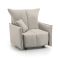 Poltrona in poliestere sfoderabile con braccioli beige - Atlantis
