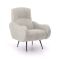 Poltrona in tessuto con braccioli beige - Dromondin