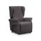 Poltrona in tessuto sfoderabile con braccioli antracite - Dromanzin