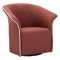 Poltrona Rosso Bianco Base Girevole Braccioli 84x66x80h cm, Materiale Struttura in Metallo - Toamas
