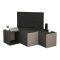 Porta TV antracite e beige 90x92x32h cm 2 ante e 2 cassetti - Fiorenza