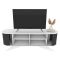 Porta TV antracite e bianco 180x43x60h cm 2 ante - Bailu
