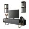 Porta TV antracite e oro 180x30x48h cm modulabile - Artinay