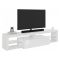 Porta TV bianco 160x40x35h cm in legno - Ivy