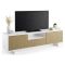 Porta TV bianco e beige 170x42x48h cm 2 ante e 1 cassetto - Atina