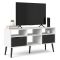 Porta TV bianco e nero 117x39x57h cm in legno - Aliani